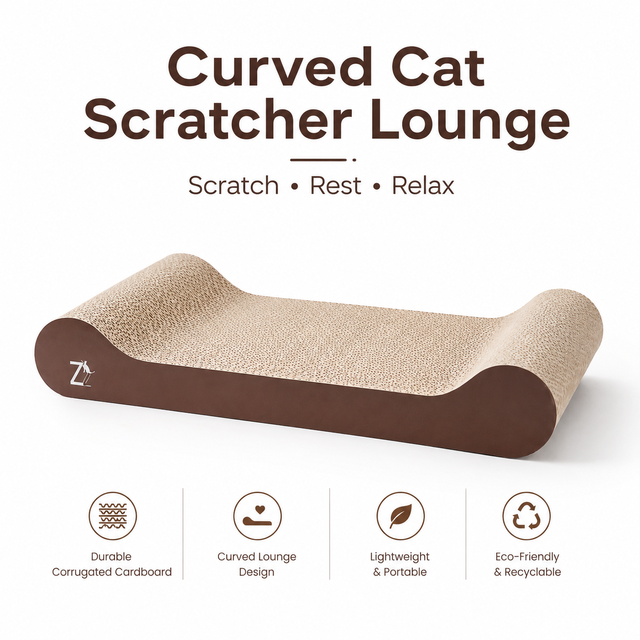 Wholesale Cardboard Cat Scratcher Lounge – Curved Corrugated Scratch Bed, OEM