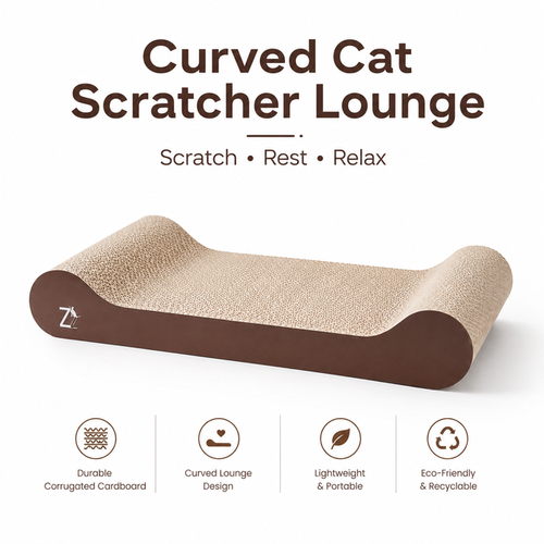 Wholesale Cardboard Cat Scratcher Lounge – Curved Corrugated Scratch Bed, OEM