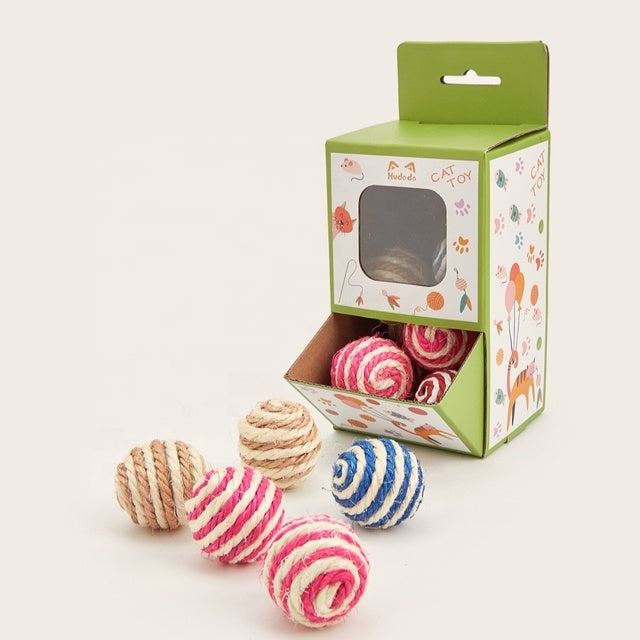 Wholesale catnip cat toys set interactive plush and ball toys