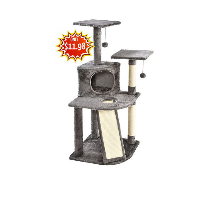 Wholesale Cat Tree Tower – 110cm Sisal Scratching Post with Condo & Perch, OEM