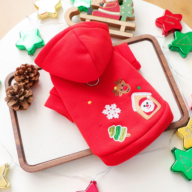 Christmas pet sweater santa knit outfit