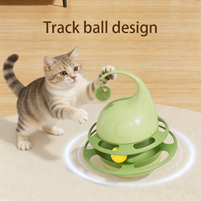 Wholesale Cat Tracks Toy – Interactive Track Ball Cat Toy with Teaser Wand, OEM