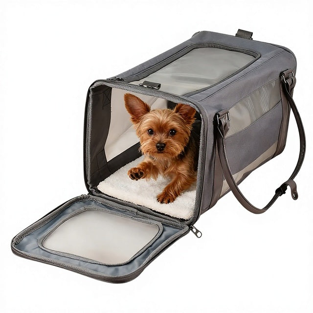Foldable pet carrier bag