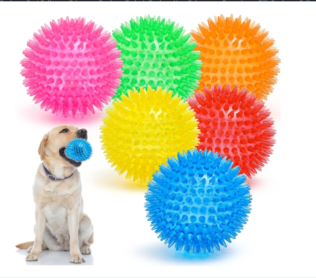 Wholesale squeaky TPR dog chew ball 3 pack interactive