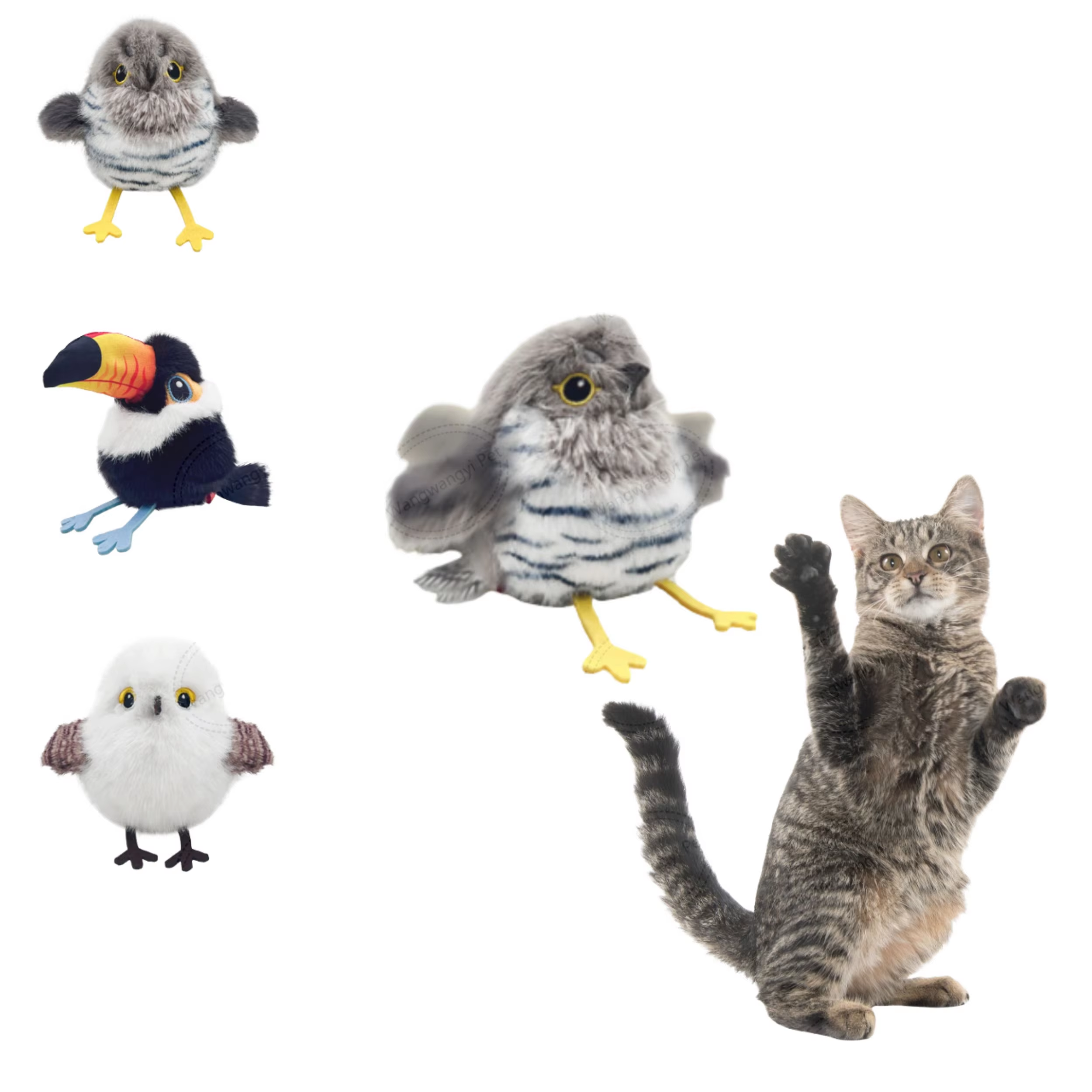 Wholesale Interactive Cat Teaser Wand Toy â€?Self-Play Plush Hanging Toy for Indoor Cats, OEM